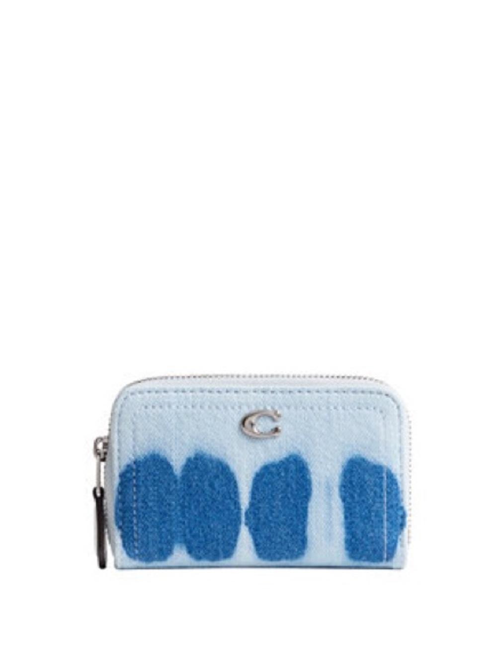 NWT Coach Light Blue and Royal Blue Abstract Zip Card Case